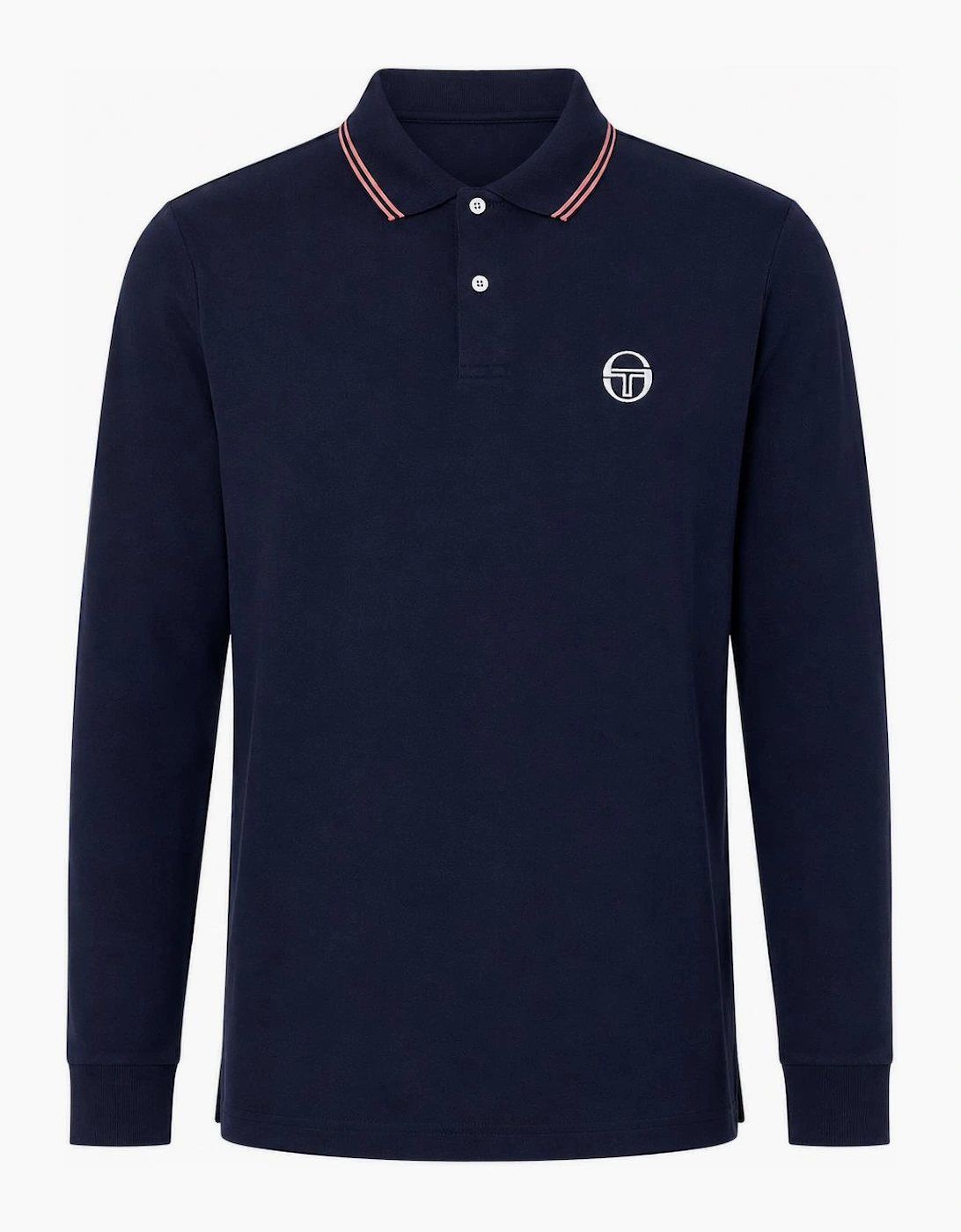 Sergio Tacchini Long Sleeve 020 Polo Shirt Maritime Blue/Light Mahogany