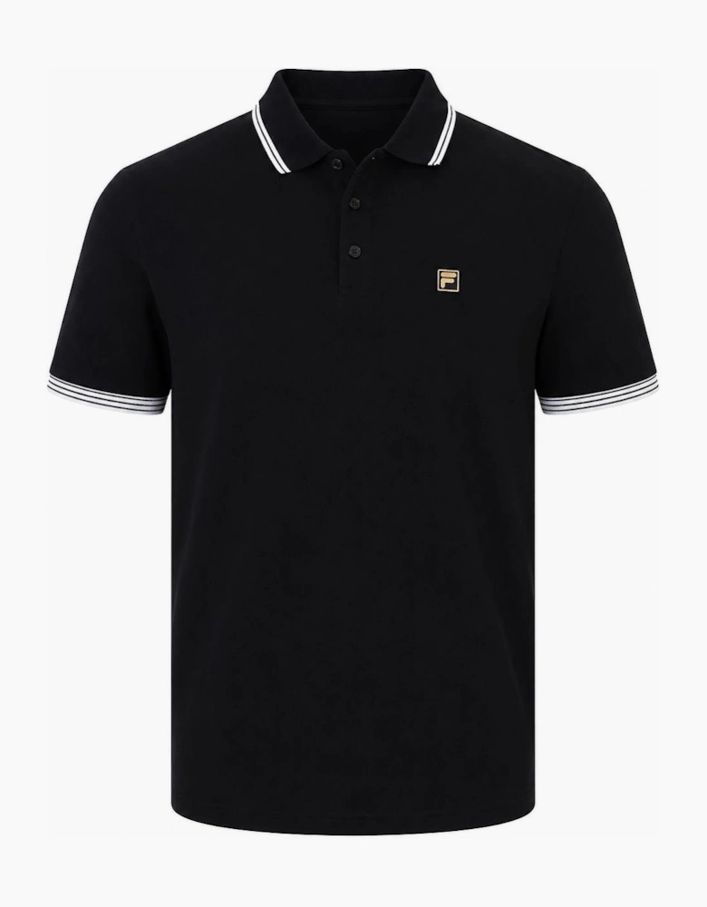 Fila Gold Soren Tipped Polo Shirt Black