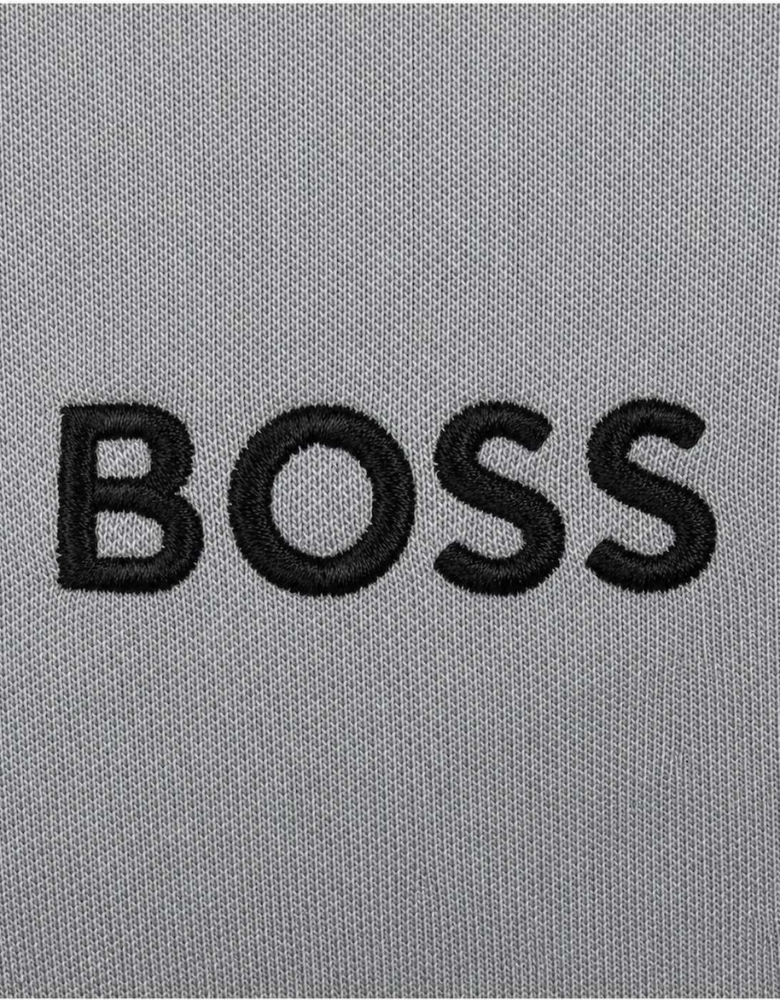 BOSS Paddy Pro Polo Shirt Medium Grey/Black/White