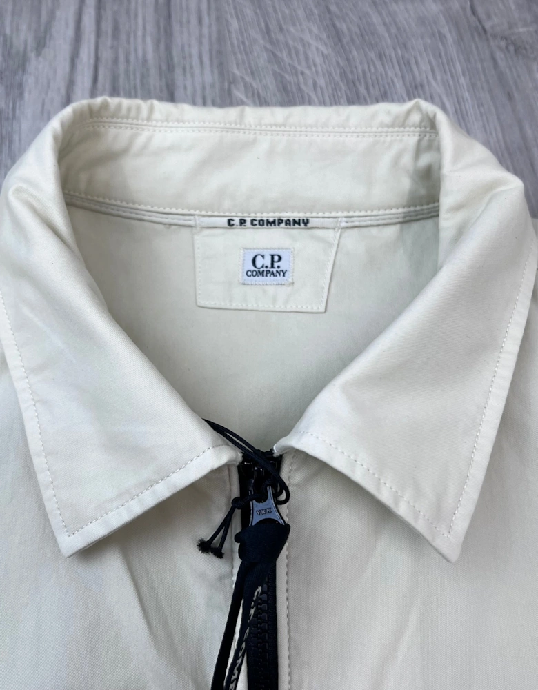CP Company Zip Overshirt - Silver Birch