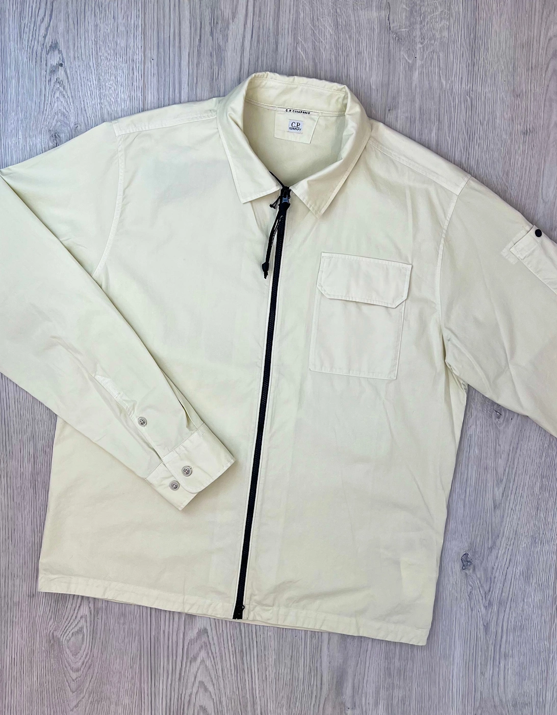 CP Company Zip Overshirt - Silver Birch