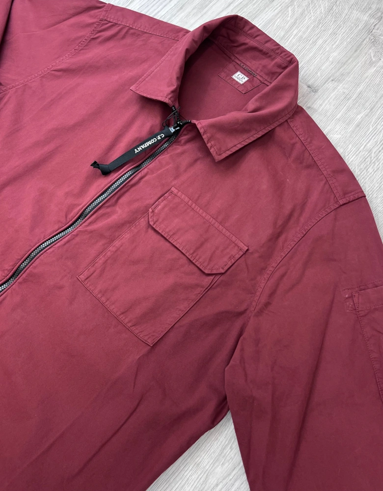 CP Company Zip Overshirt - Andorra Red