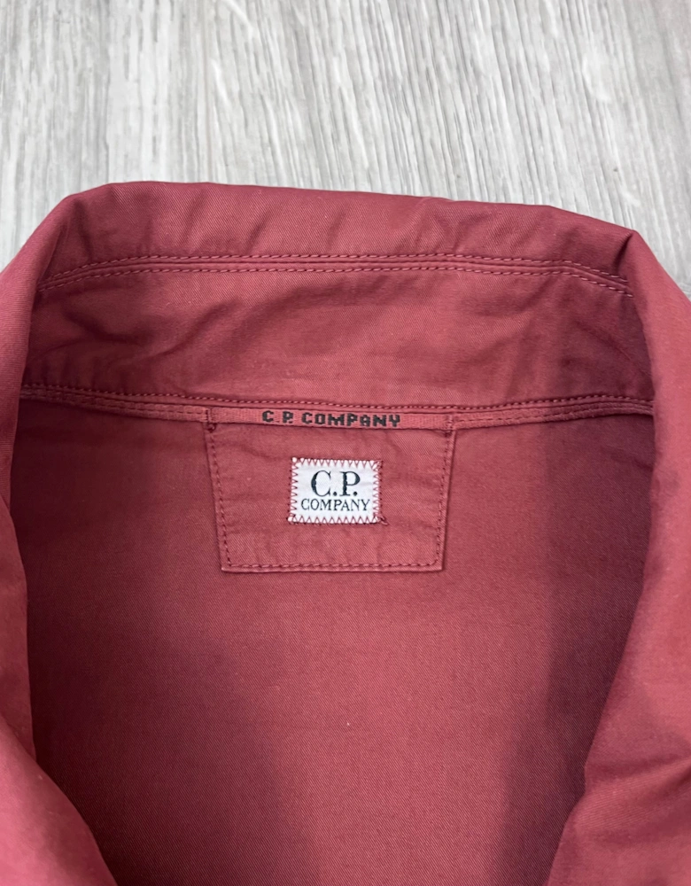 CP Company Zip Overshirt - Andorra Red