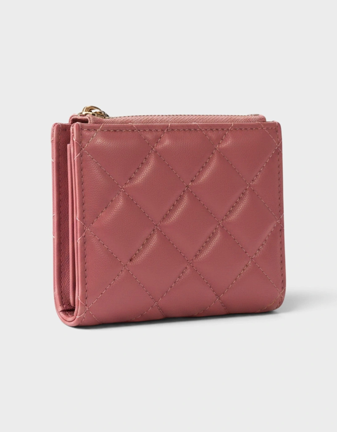 Medusa Head Quilted Wallet Pink