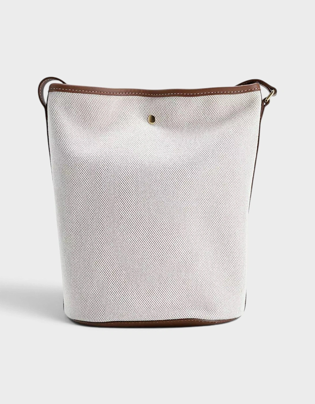 Roundel Medium Bucket Bag Dark Wheat Beige