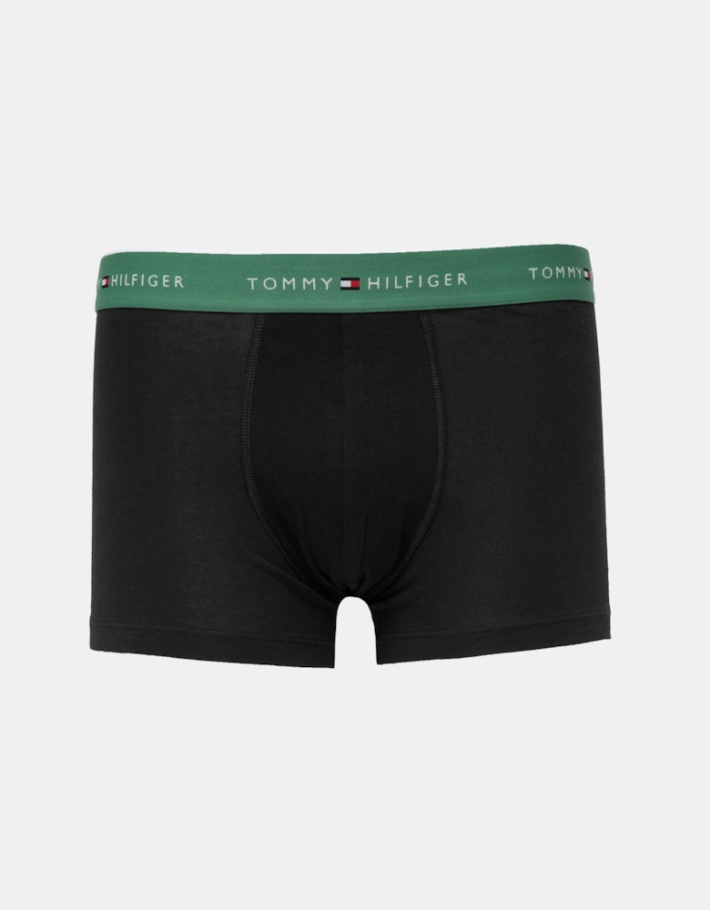 Tommy Hilfiger 5-Pack Logo Waistband Mens Trunks - Black/Red/Pink/Green/Blue