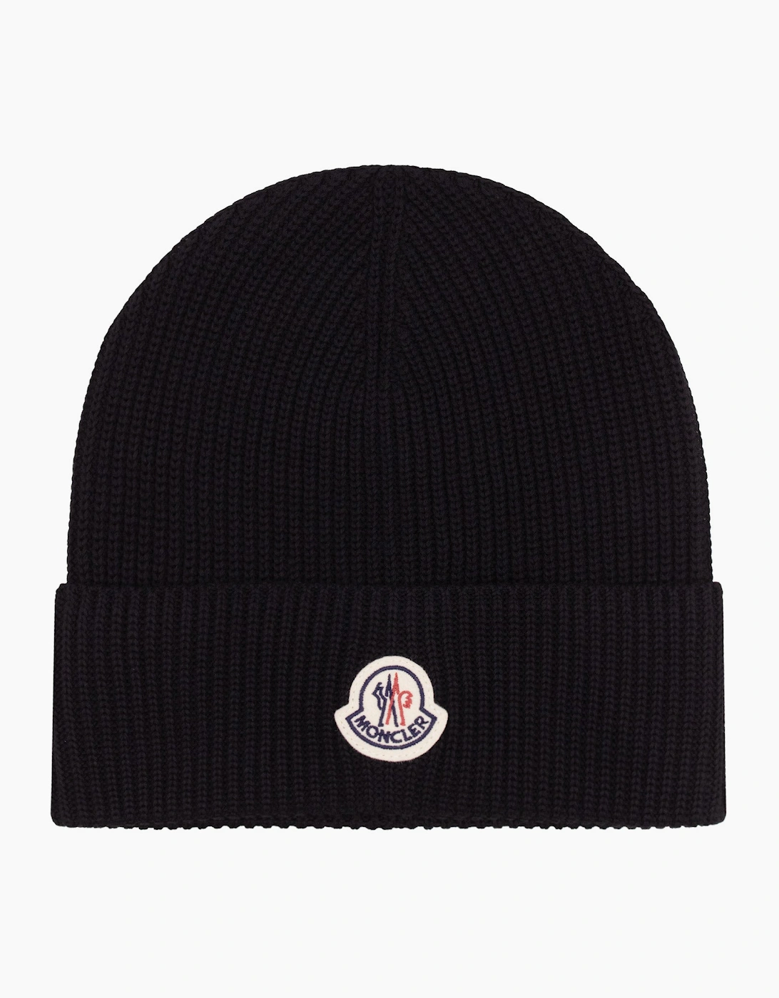 Moncler Logo Cotton Beanie Black 999