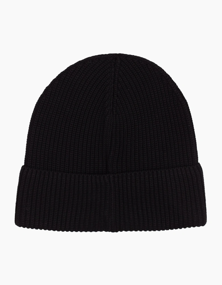 Moncler Logo Cotton Beanie Black 999