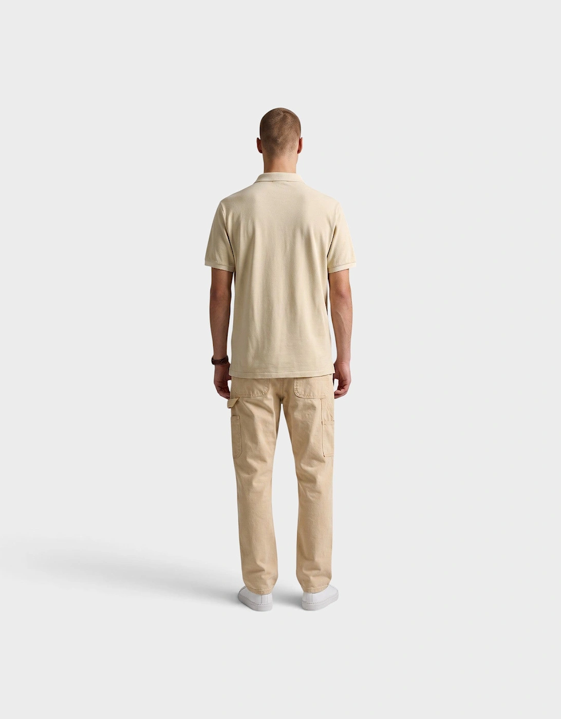 Logo Short Sleeve Polo Shirt Natural