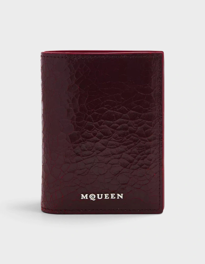 Bi-Fold Calf Leather Cranberry Red