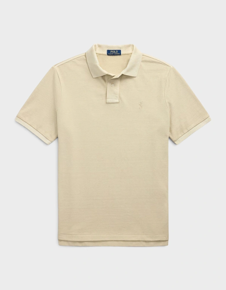 Logo Short Sleeve Polo Shirt Natural