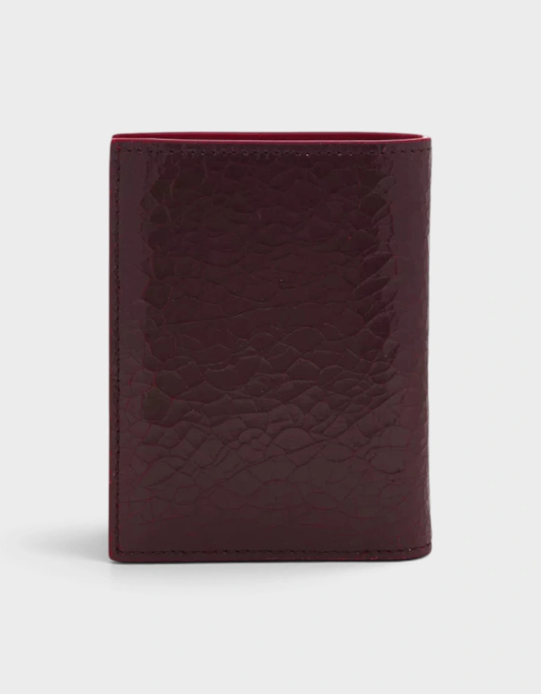Bi-Fold Calf Leather Cranberry Red
