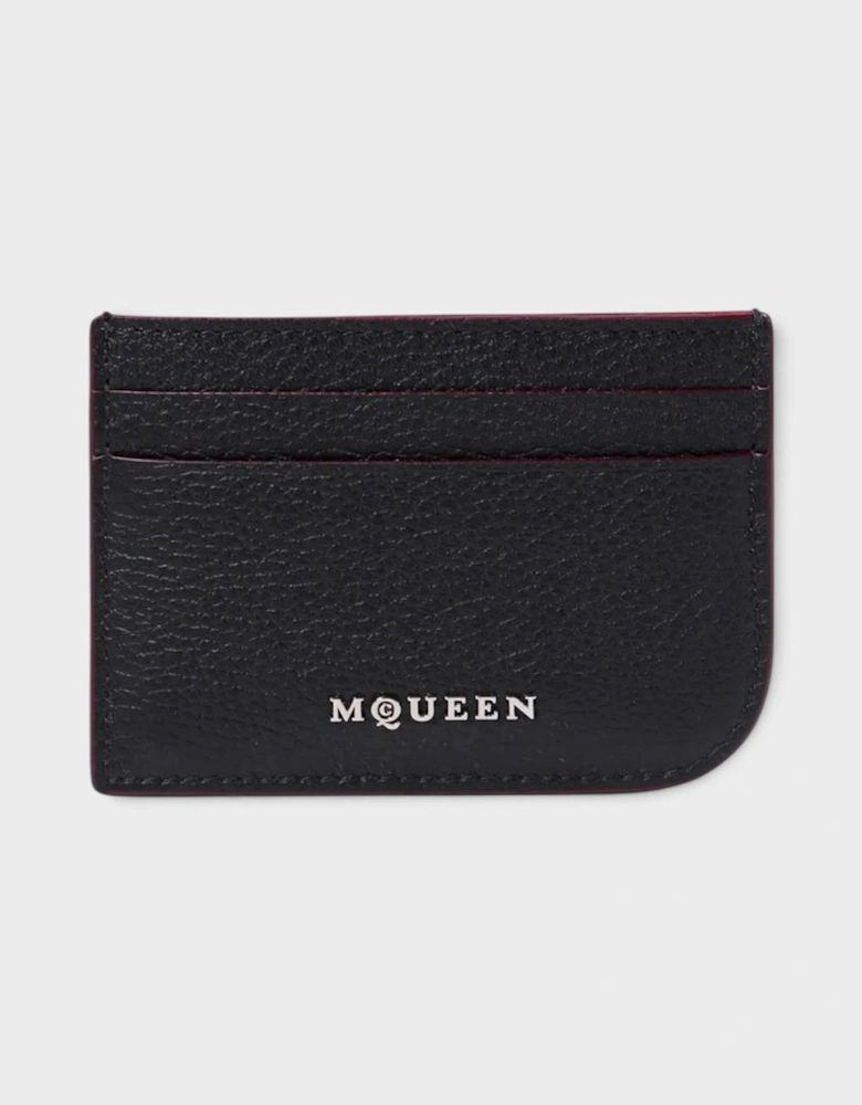 Leather Logo Card Holder Black