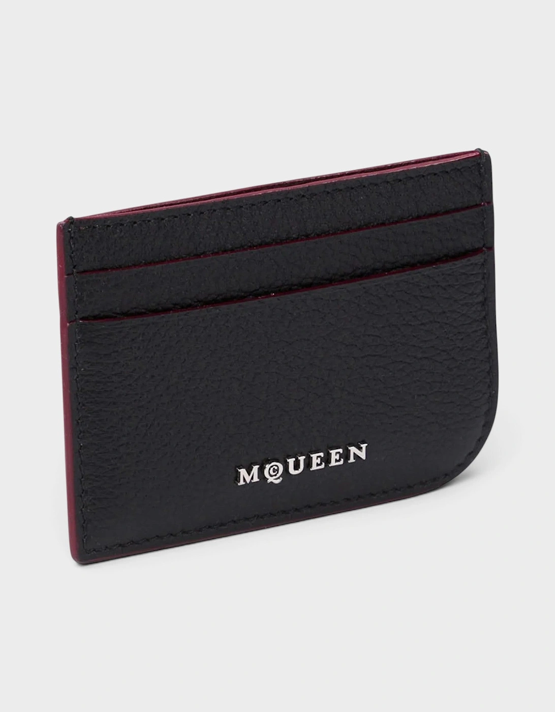 Leather Logo Card Holder Black