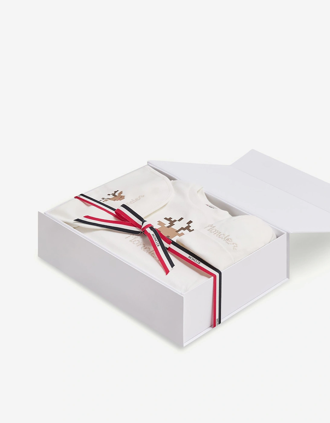 Moncler Enfant Baby Bodysuit Gift Set in White