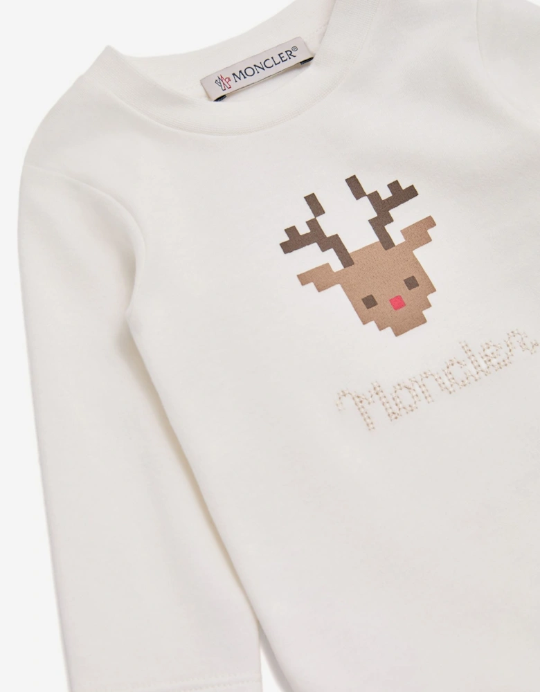 Moncler Enfant Baby Bodysuit Gift Set in White