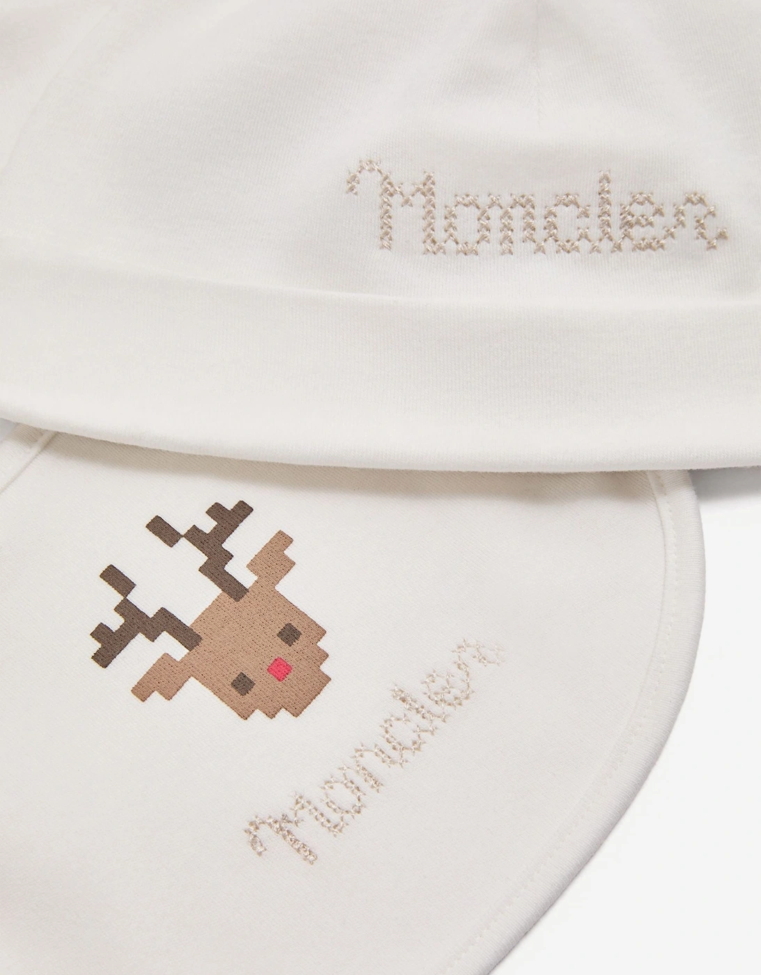 Moncler Enfant Baby Bodysuit Gift Set in White