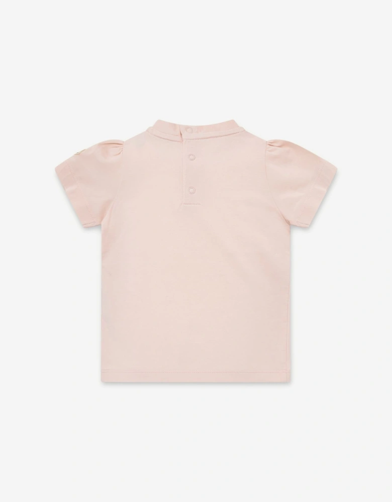 Moncler Enfant Baby Girls Heart Logo T-Shirt in Pink