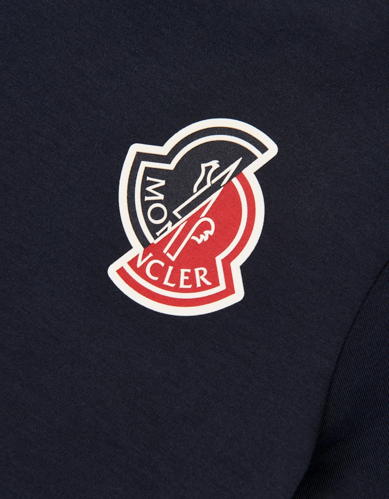 Moncler Enfant Boys Split Logo T-Shirt in Navy