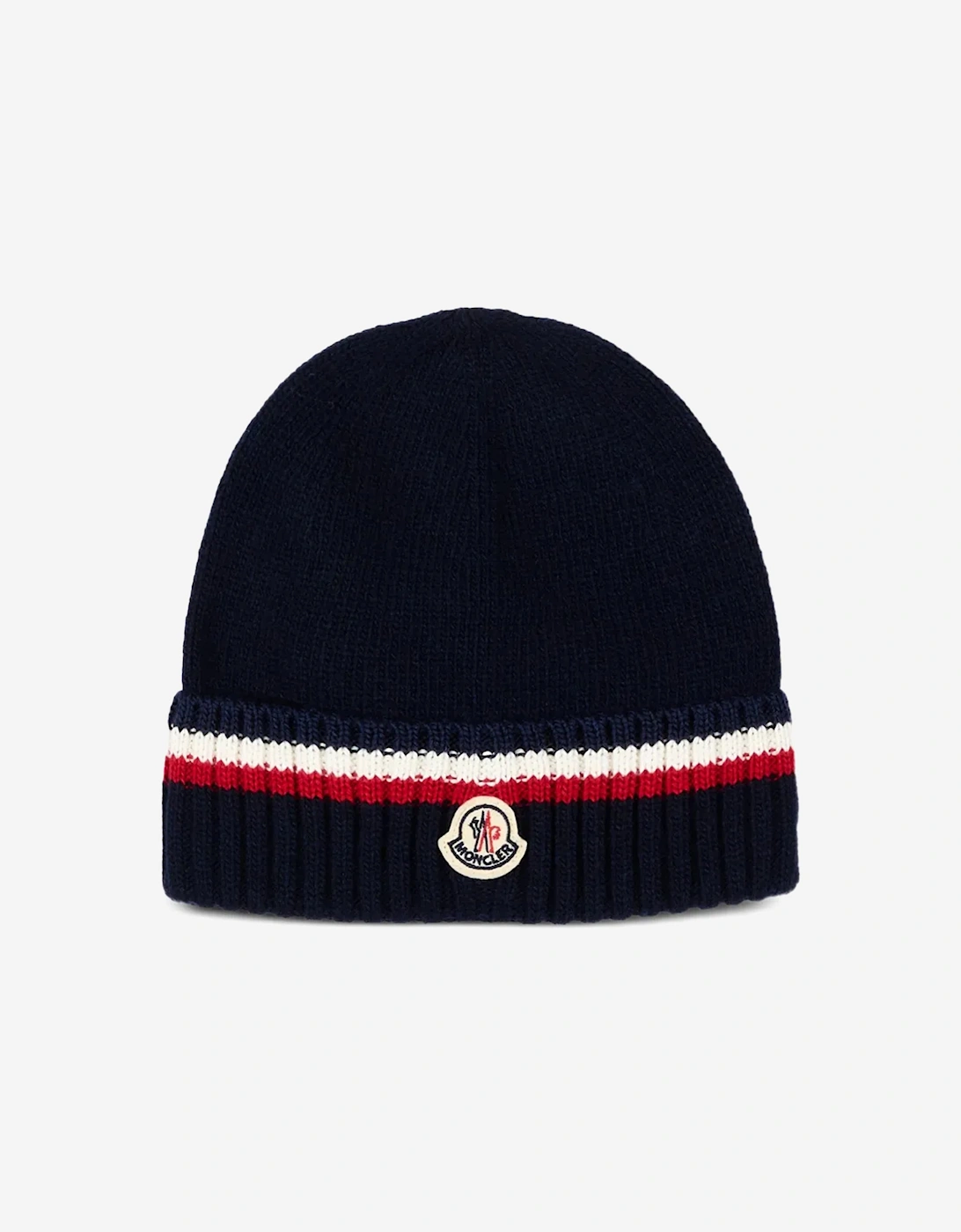 Moncler Girls Navy  Enfant Logo Beanie Hat  - Size 8 - 10 Yrs L 54-56 Cm Kids