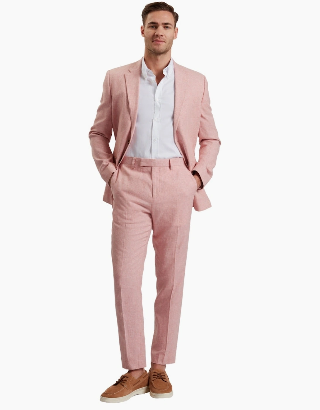 Ted Baker Kenleyj Stretch Pink Linen Blazer Jacket