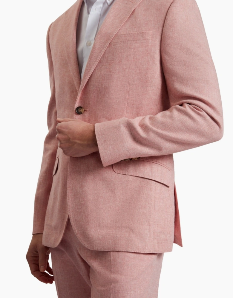 Ted Baker Kenleyj Stretch Pink Linen Blazer Jacket