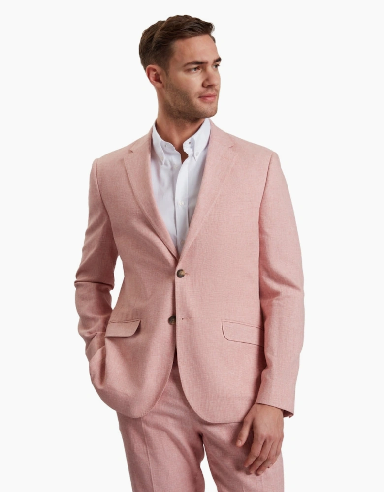 Ted Baker Kenleyj Stretch Pink Linen Blazer Jacket