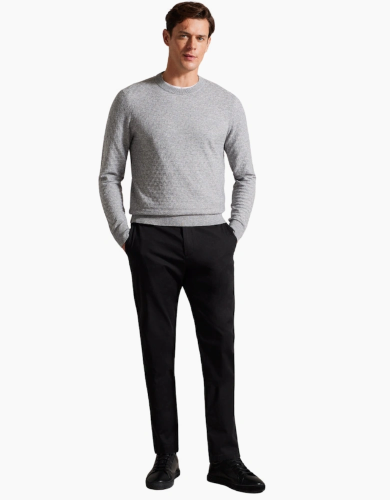 Ted Baker Loung T Stitch Crew Neck Grey Jumper