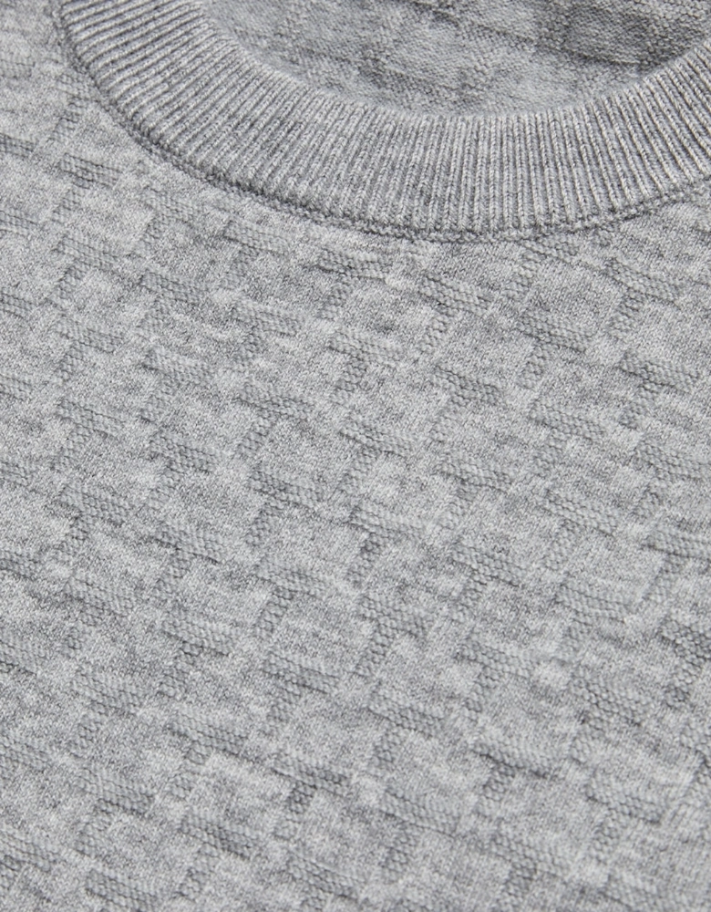 Ted Baker Loung T Stitch Crew Neck Grey Jumper