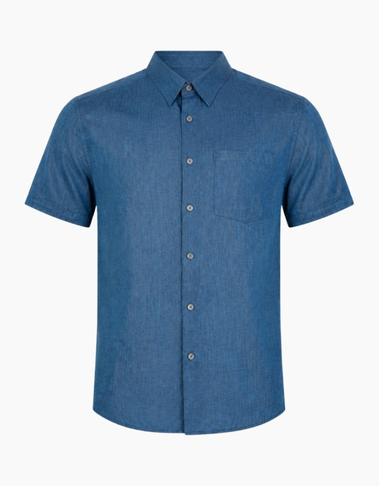 Ted Baker Palomas Navy Linen Shirt