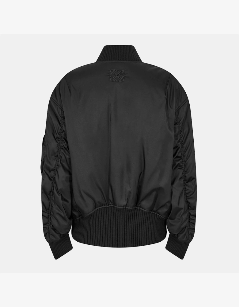 Solid Patterned Bomber Jacket with Zipped Pocket
