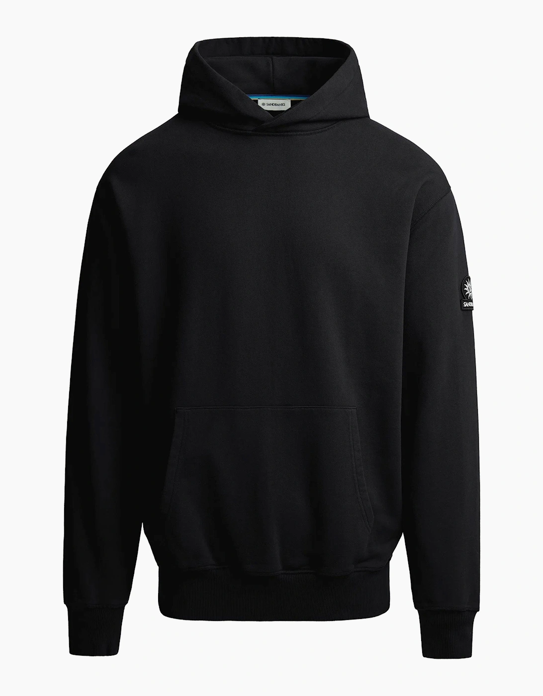 SANDBANKS BADGE LOGO HOODIE BLACK