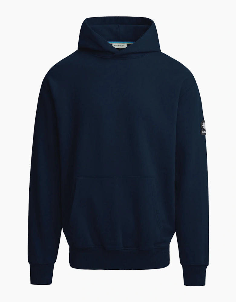 SANDBANKS BADGE LOGO HOODIE NAVY