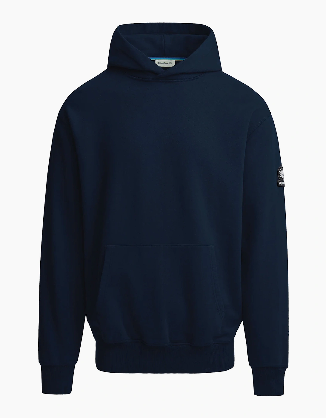 SANDBANKS BADGE LOGO HOODIE NAVY