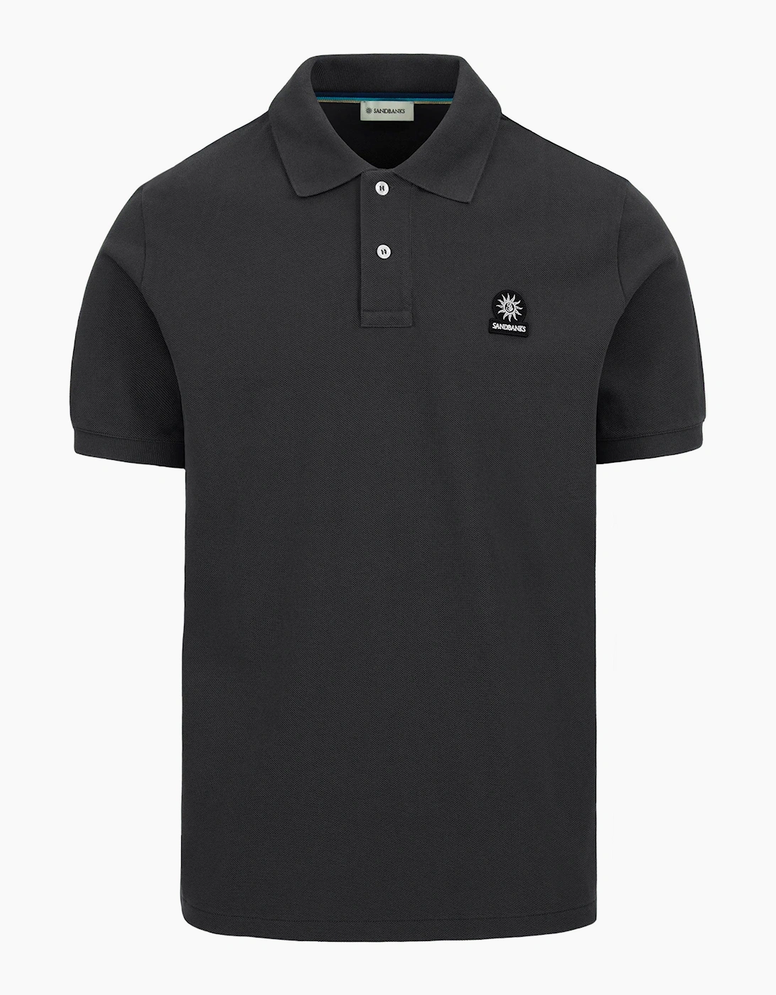 SANDBANKS BADGE LOGO POLO SHIRT ANTHRACITE
