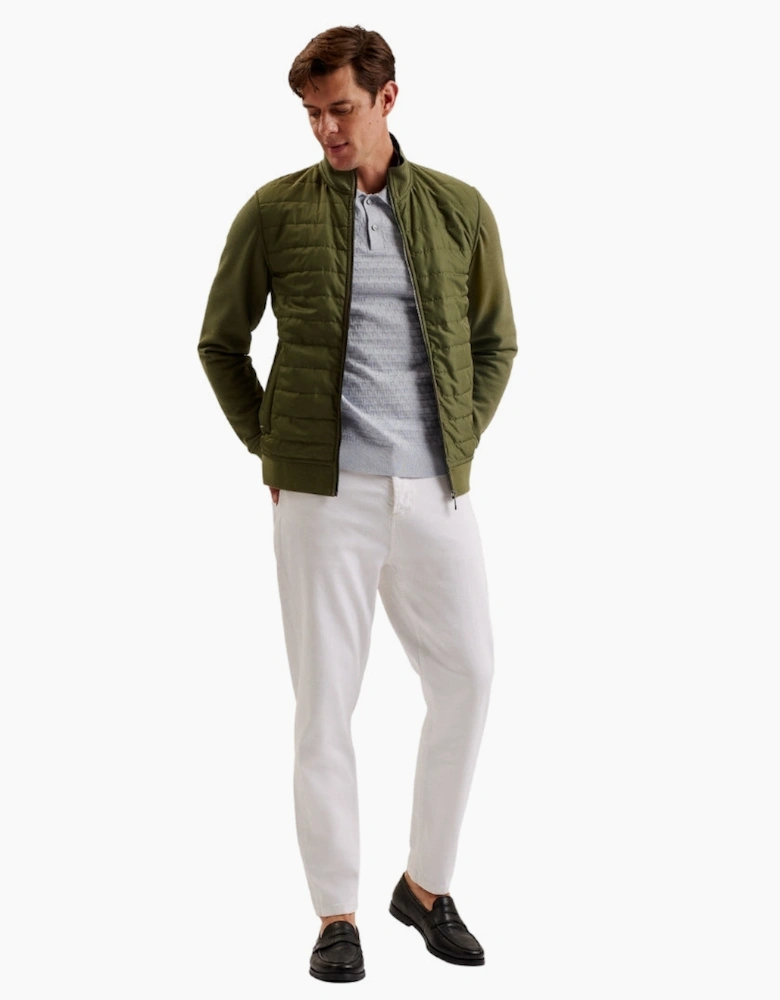 Ted Baker Entil Regular Fit Quilted Funnel Khaki Jacket