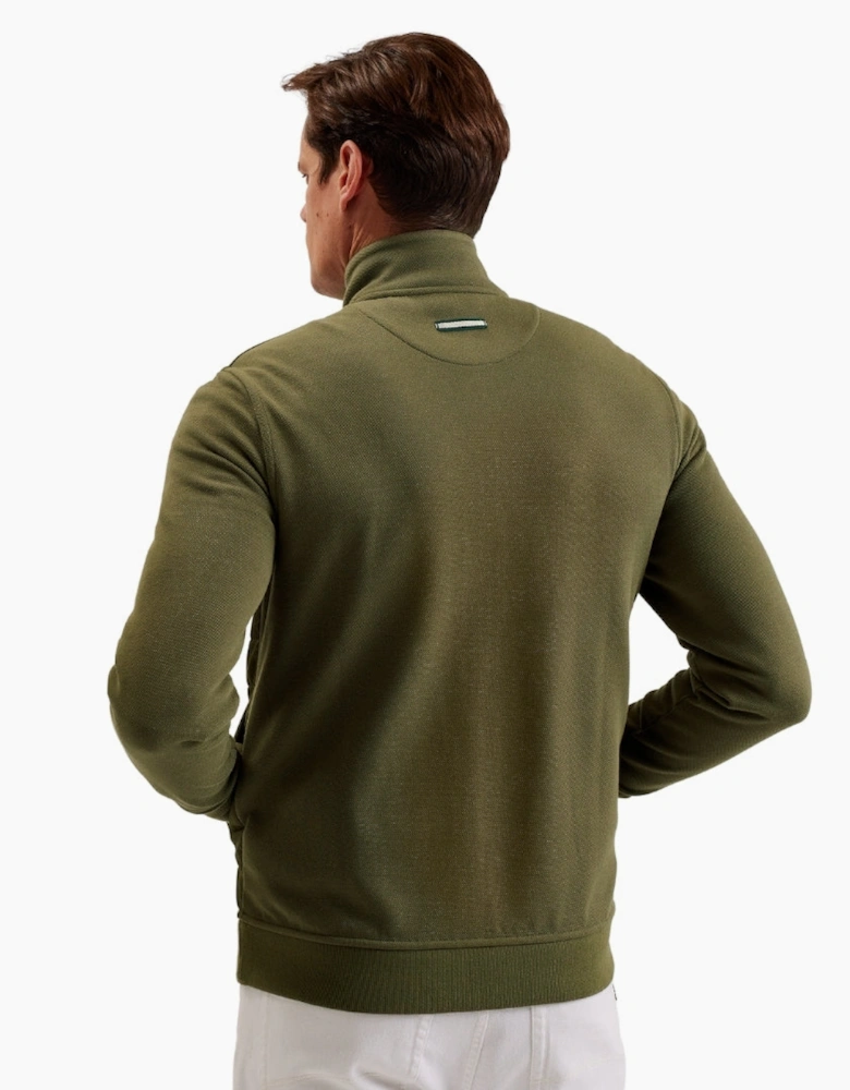 Ted Baker Entil Regular Fit Quilted Funnel Khaki Jacket