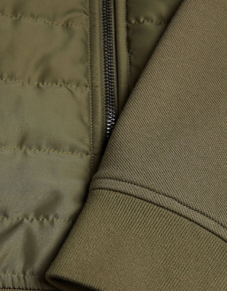 Ted Baker Entil Regular Fit Quilted Funnel Khaki Jacket