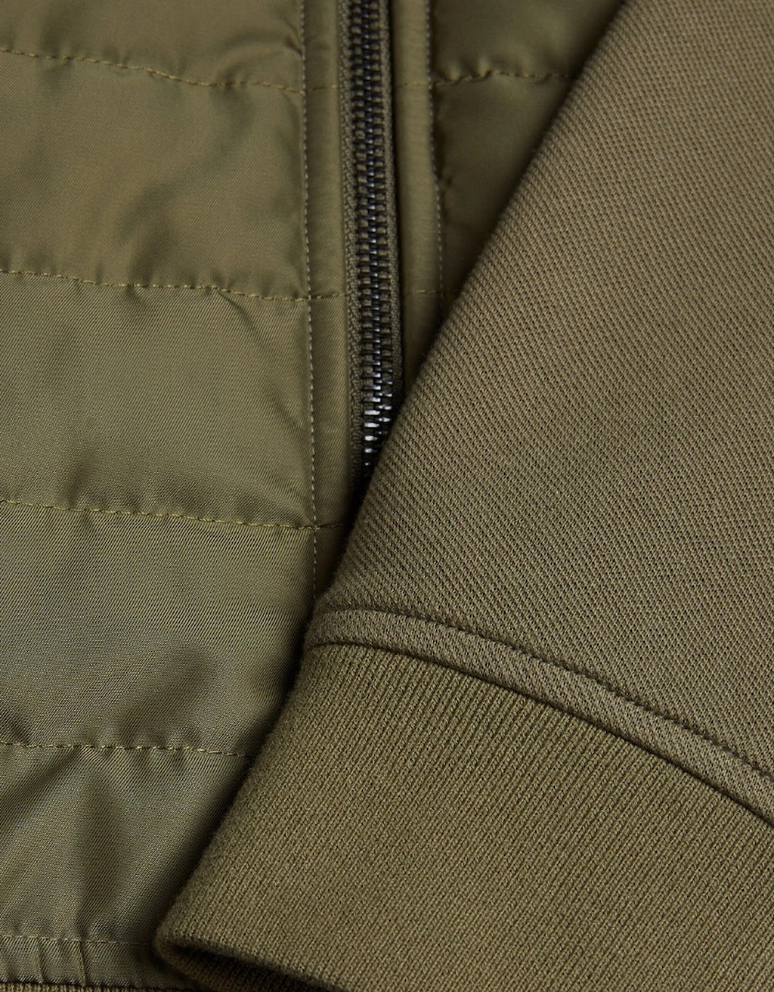 Ted Baker Entil Regular Fit Quilted Funnel Khaki Jacket