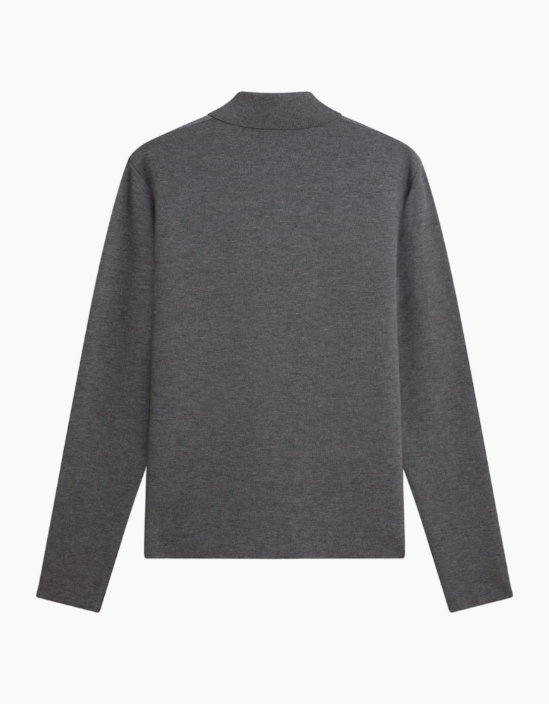 Ted Baker Dejo Herringbone Front Zip Through Grey Jacket