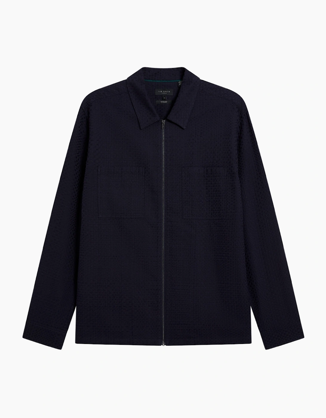 Men's Ted Baker Kailins Zip Thru Navy Overshirt - Size: 40/Regular