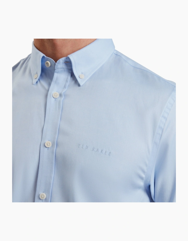 Ted Baker Alyth Regular Branded Blue Oxford Shirt