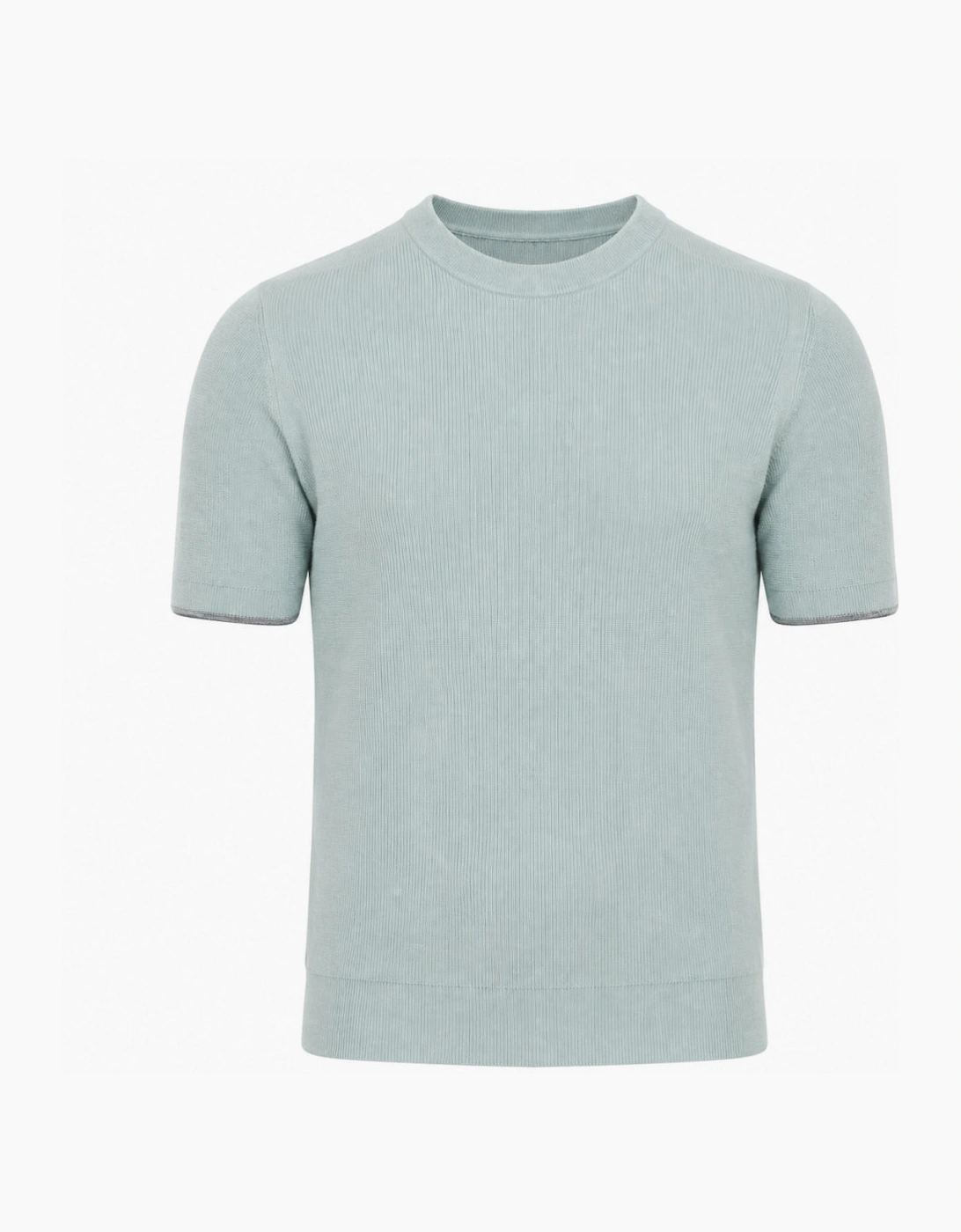 Ted Baker Voisin Mixed Ribbed Green T-Shirt