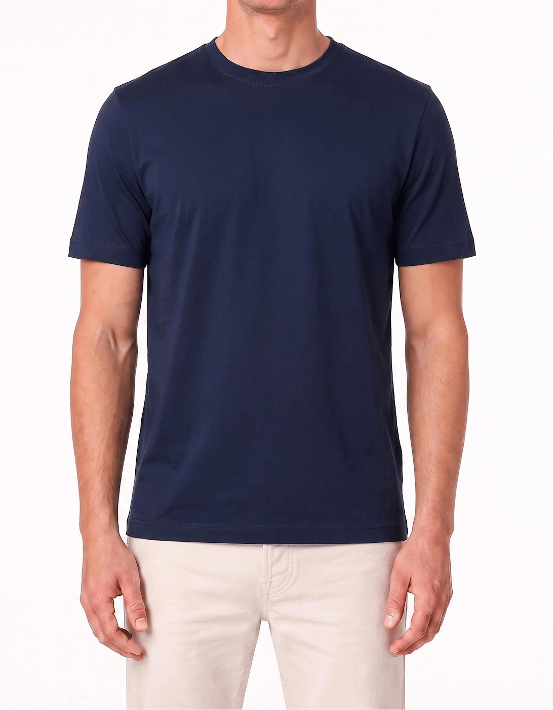 Gran Sasso Pure Cotton T-Shirt in Navy