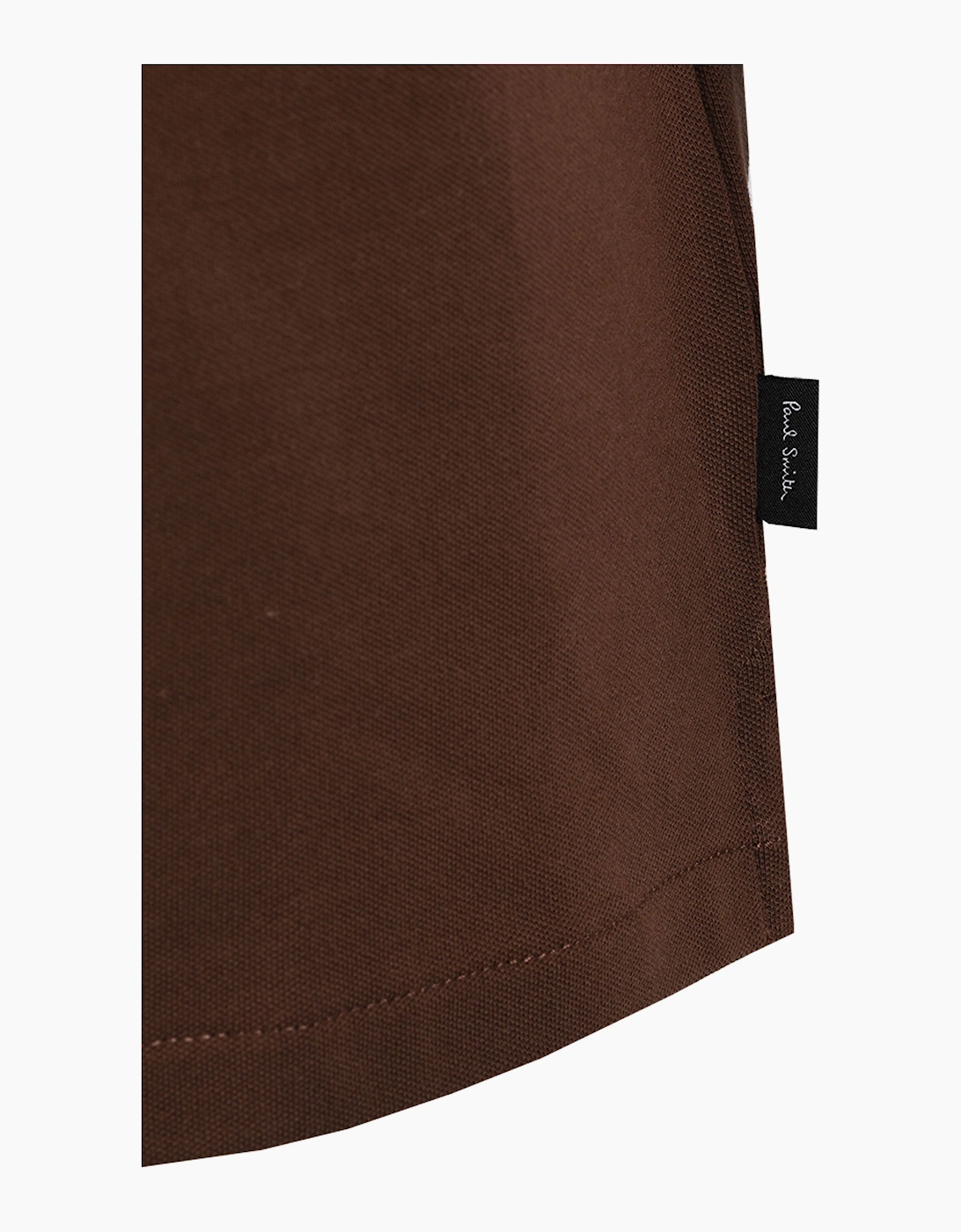 PAUL SMITH REG FIT ZIP POLO BROWN