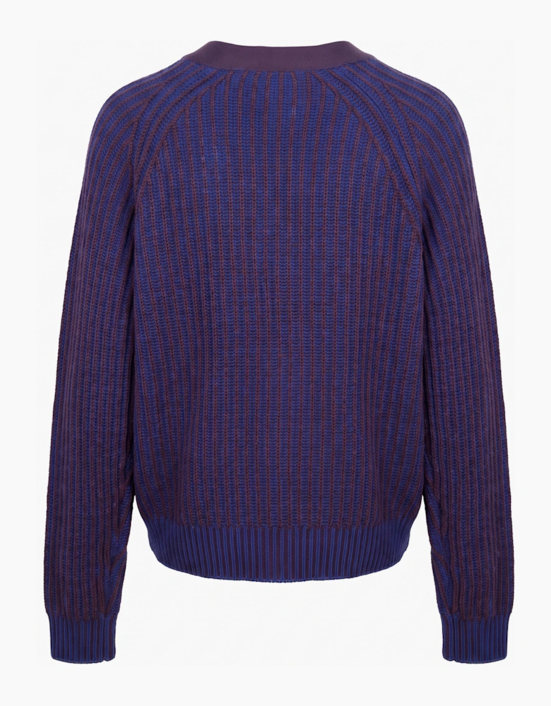 Fabian Grandad Cardigan - Blue Mix