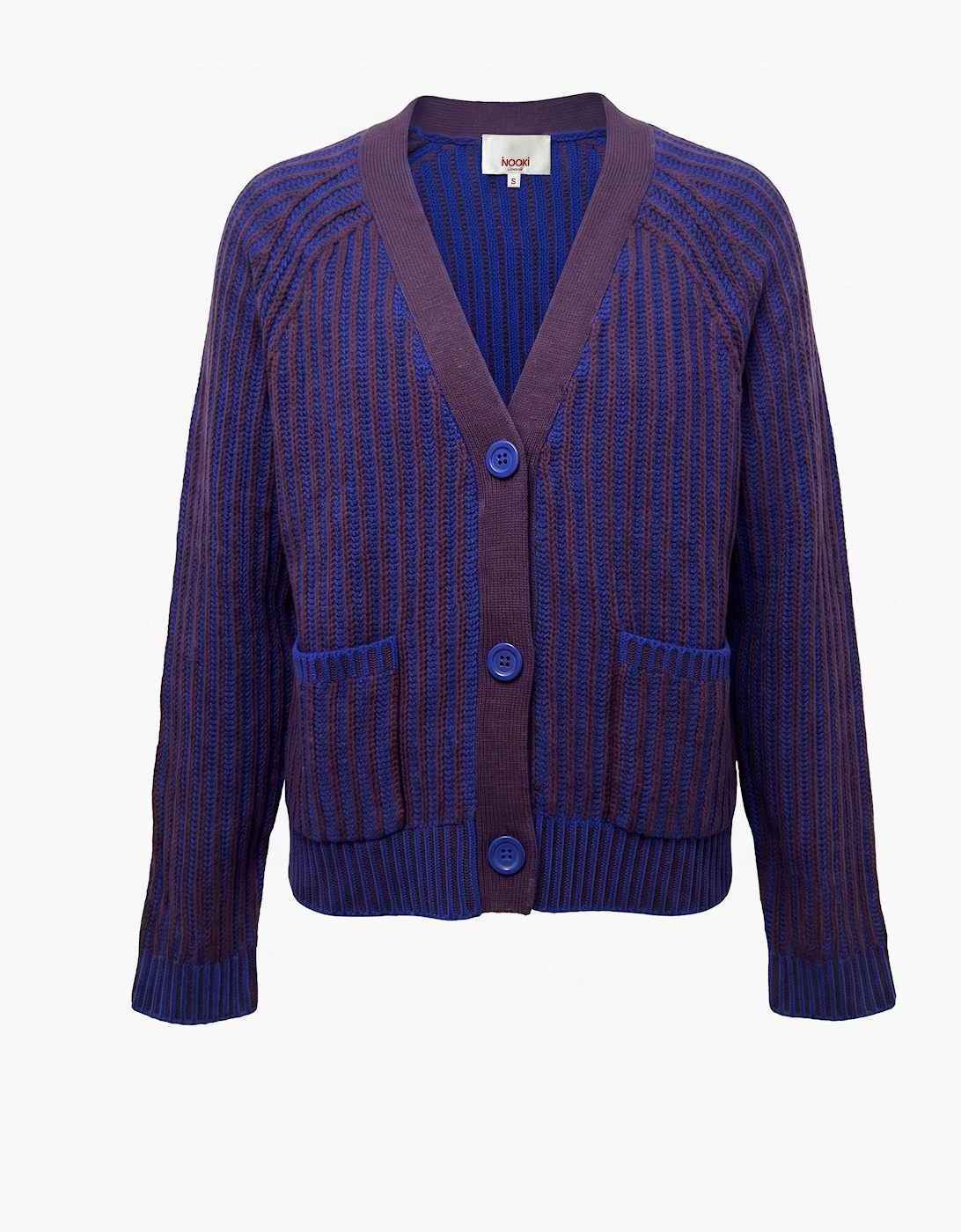 Fabian Grandad Cardigan - Blue Mix