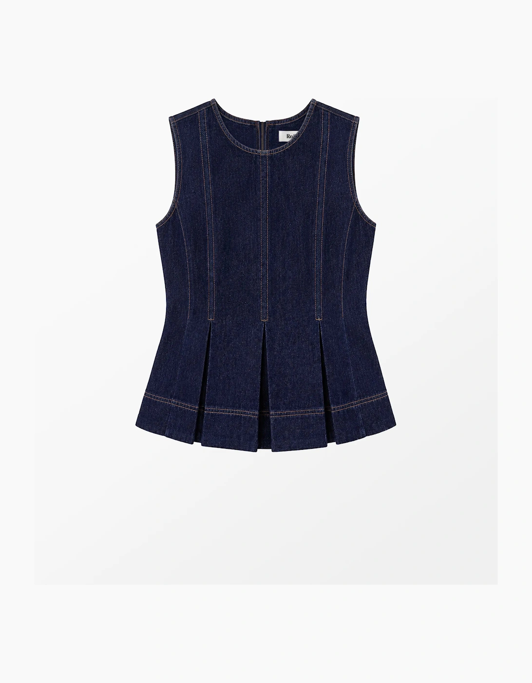 RO&ZO RO&ZO Women's Indigo Denim Peplum Top - Blue