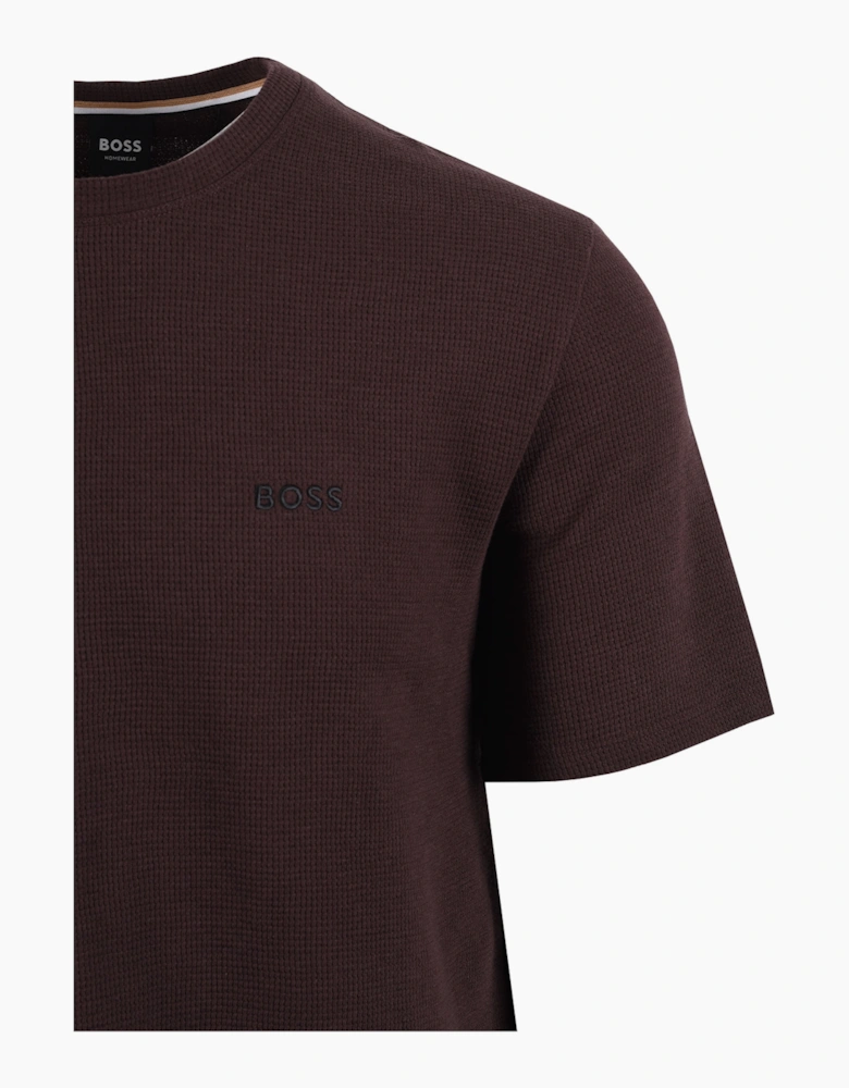 Boss Black BOSS WAFFLE T-SHIRT DARK BROWN