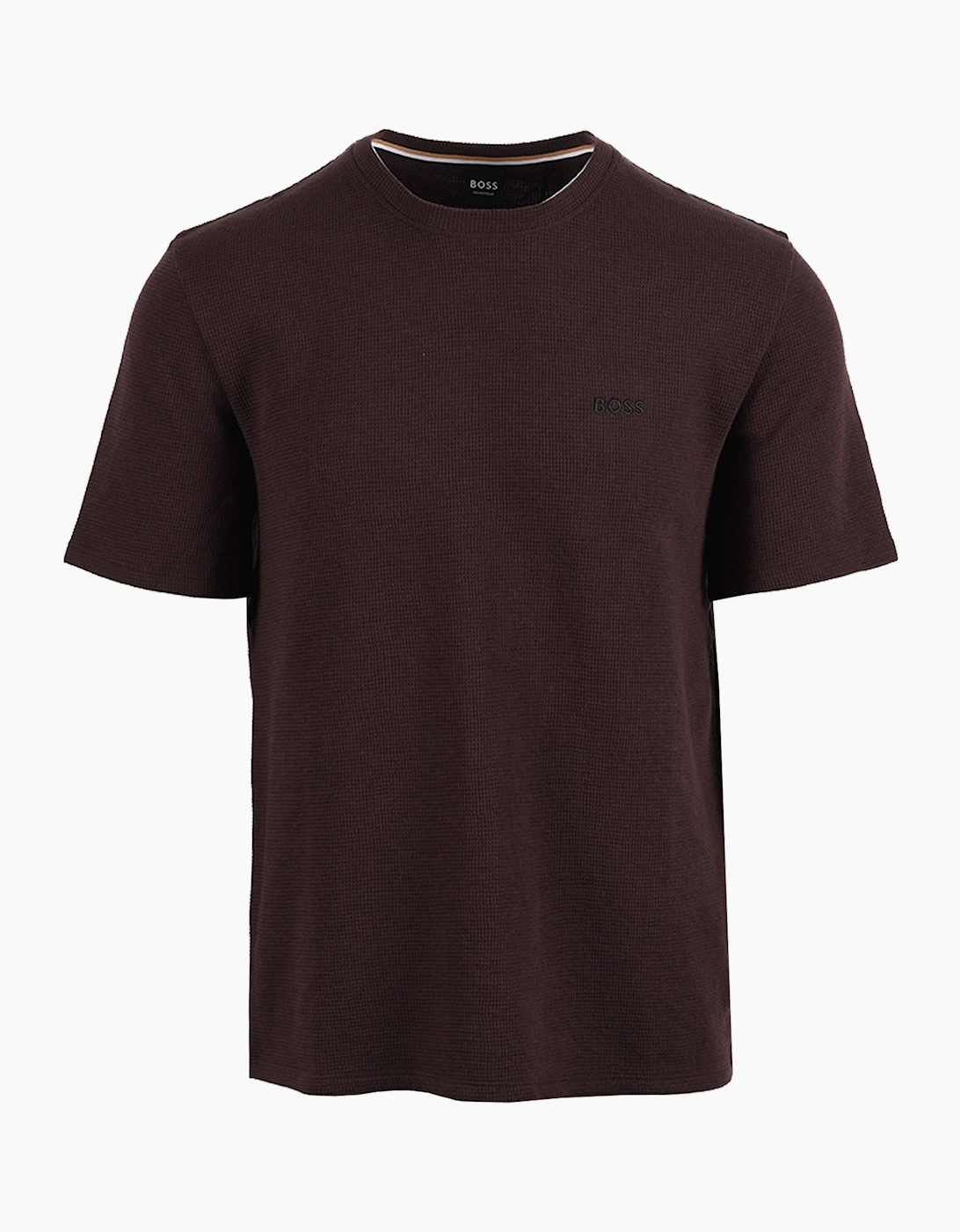 Boss Men's Boss Black BOSS WAFFLE T-SHIRT DARK BROWN